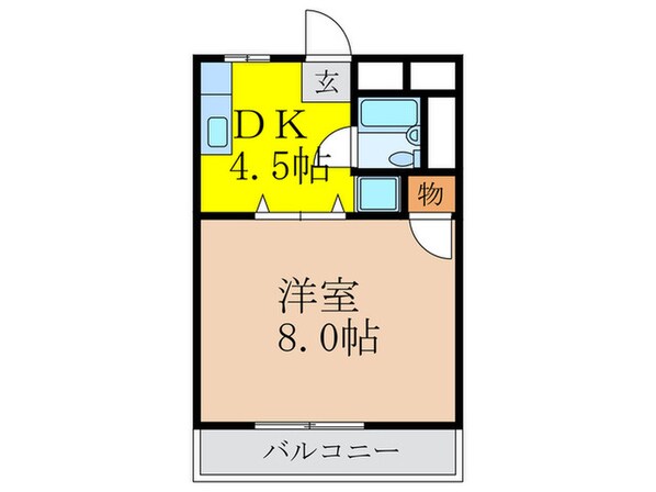 ハイツ山小屋の物件間取画像